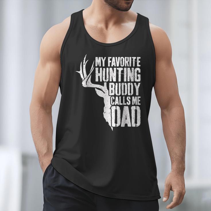 My Favorite Hunting Buddy Calls Me Dad Shirt Men Deer Hunter Men Tank Top