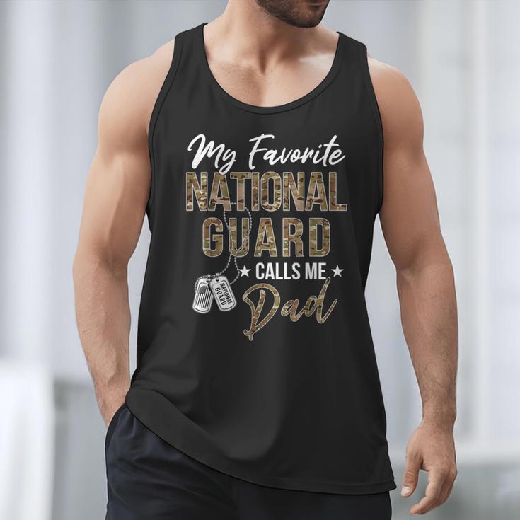 My Favorite National Guard Calls Me Dad Military Family Men Tank Top