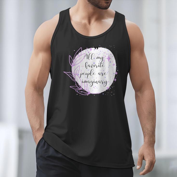 All My Favorite People Are Imaginary Book Lover Idea Men Tank Top