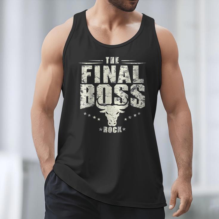 The Final Boss Vintage Rock Bull Fun Tee For Strong Dads Men Tank Top