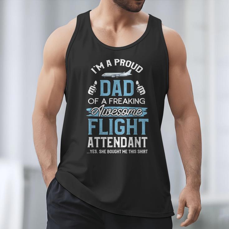 Flight Attendant Shirt For Dad Father Flight Attendant Men Tank Top