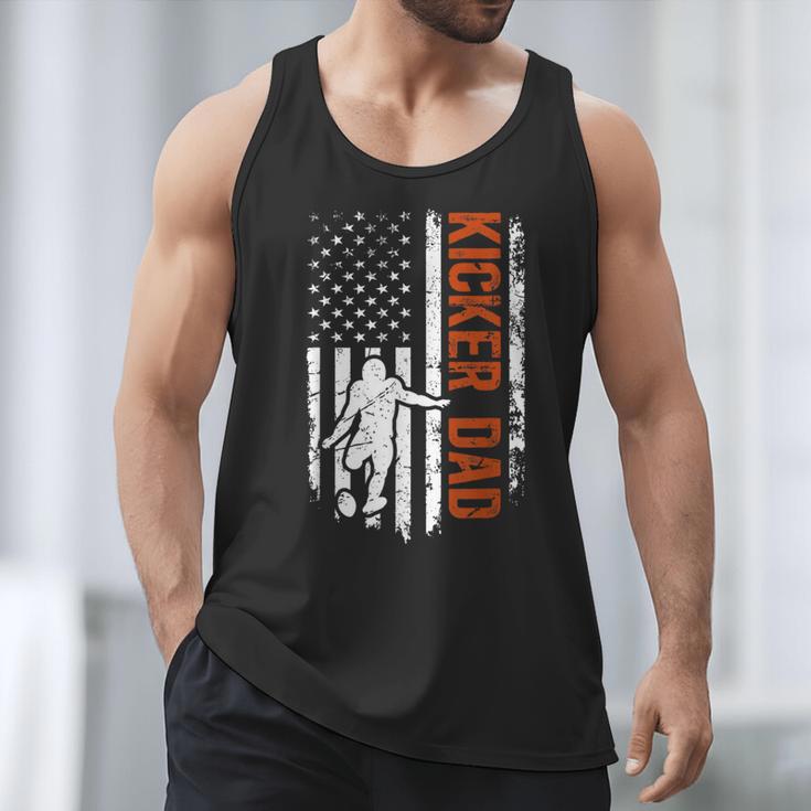 Football Kicker Dad Of A Football Kicker Father US Flag Men Tank Top