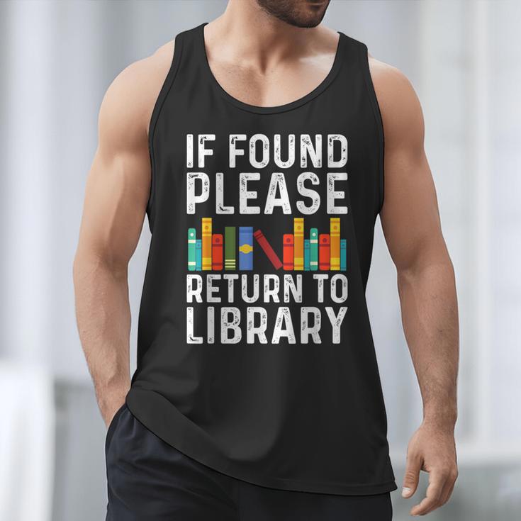 If Found Please Return To Library Book Lover Men Tank Top