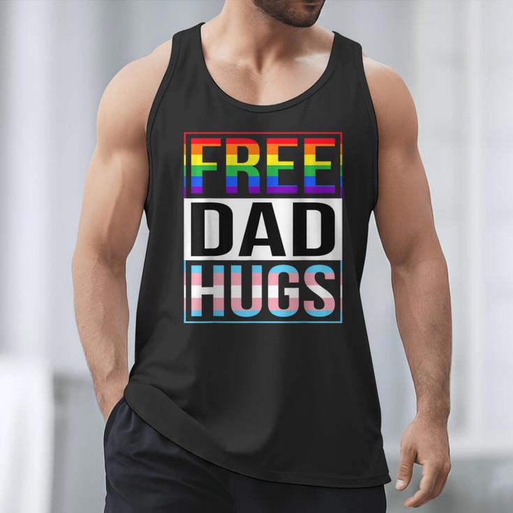 Free Dad Hugs LGBT Gay Pride Month Transgender Rainbow Flag Men Tank Top