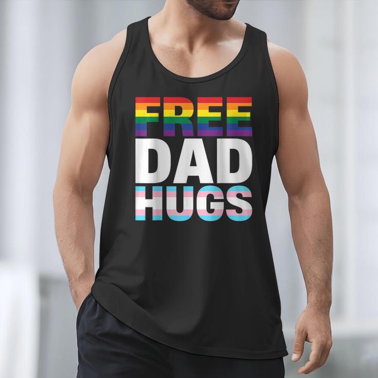 Free Dad Hugs Pride Flag Month LGBTQ Transgender Support Men Tank Top