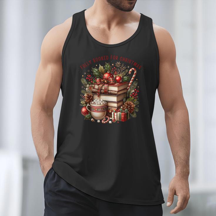 Fully Booked For Christmas Cozy Holiday Books Winter Reading Men Tank Top
