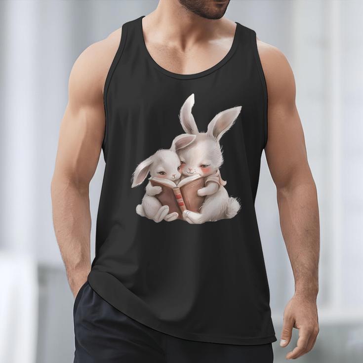 Funny Book Reading Quote For Women And Girls Rabbits Men Tank Top