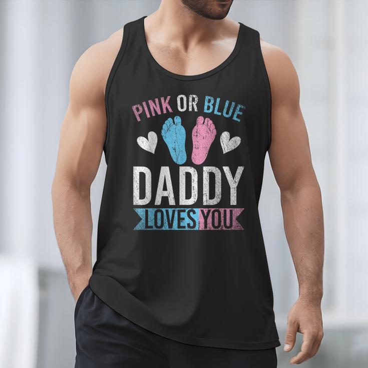 Future Dad Pink Or Blue Daddy Loves You Gender Reveal Men Tank Top