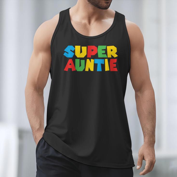 Gamer Aunt Super Auntie Gaming Matching Dad & Mom Kids Men Tank Top