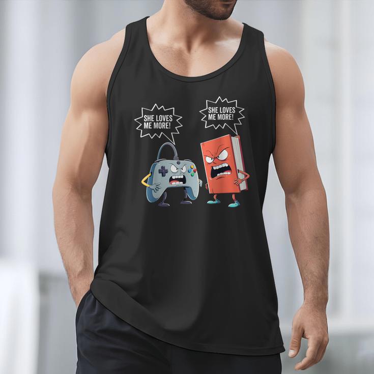 Gamer Book Lover Girl Women Bookworm Video Gaming Daughter Men Tank Top Gamer Book Lover Girl Women Bookworm Video Gaming Daughter Men Tank Top