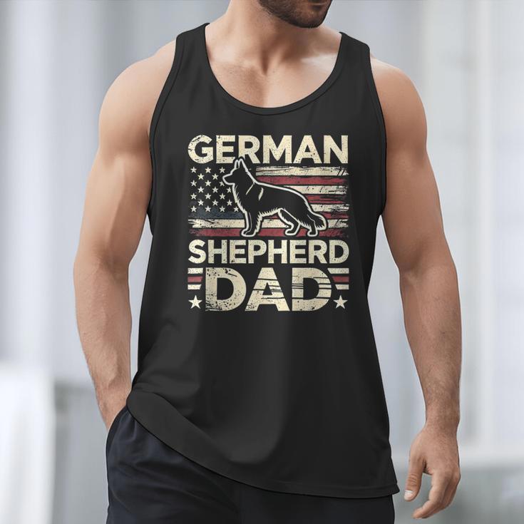 German Shepherd Dad Shirt American Flag German Shepherds Men Tank Top