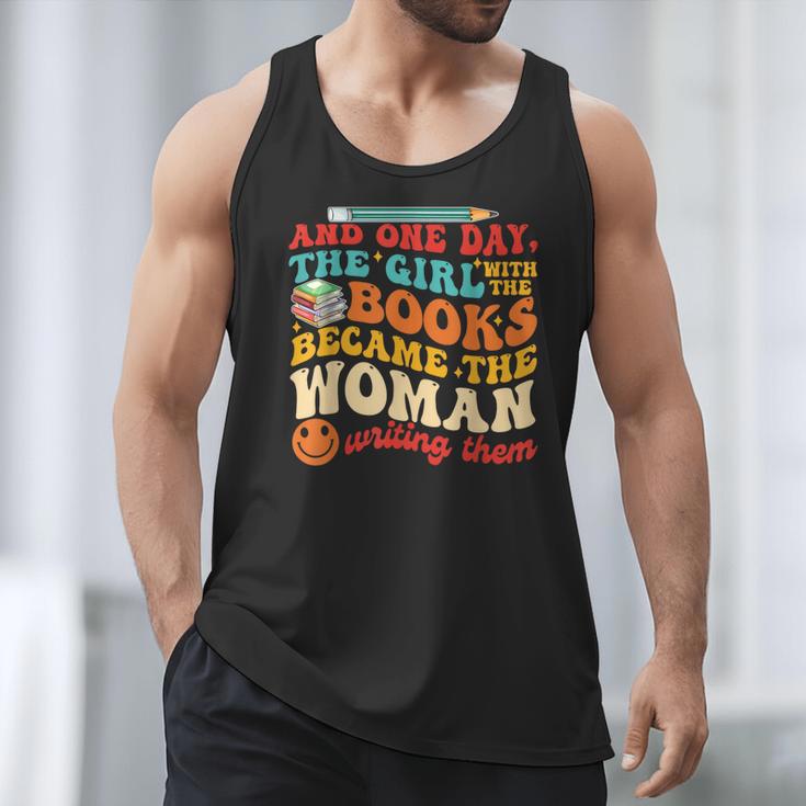 The Girl With The Books Became The Woman Writing Them Men Tank Top