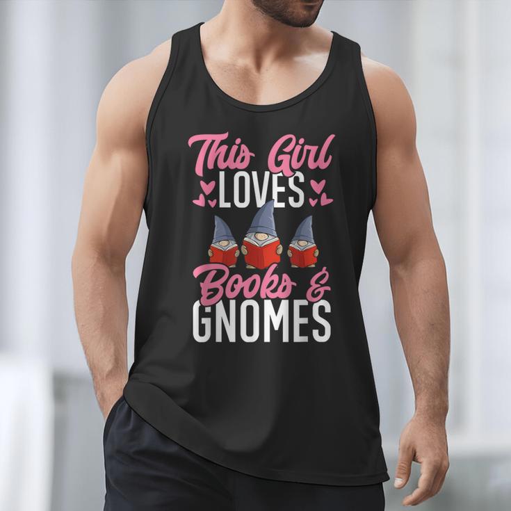 This Girl Loves Books And Gnomes Gardener Dwarf Garden Gnome Men Tank Top This Girl Loves Books And Gnomes Gardener Dwarf Garden Gnome Men Tank Top