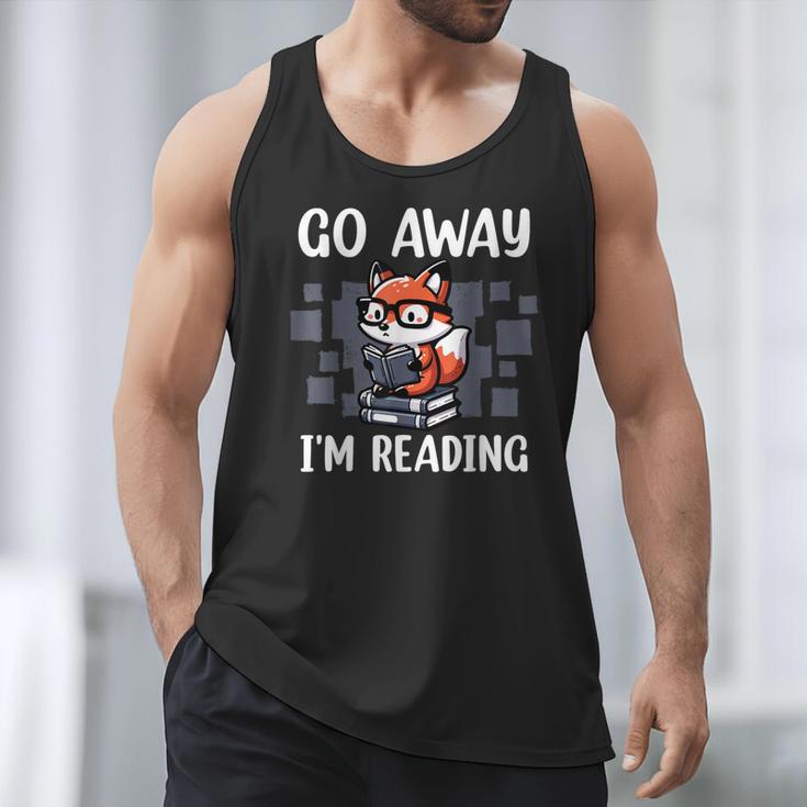 Go Away I'm Reading Book Reader Cute Fox Librarians Men Tank Top Go Away I'm Reading Book Reader Cute Fox Librarians Men Tank Top