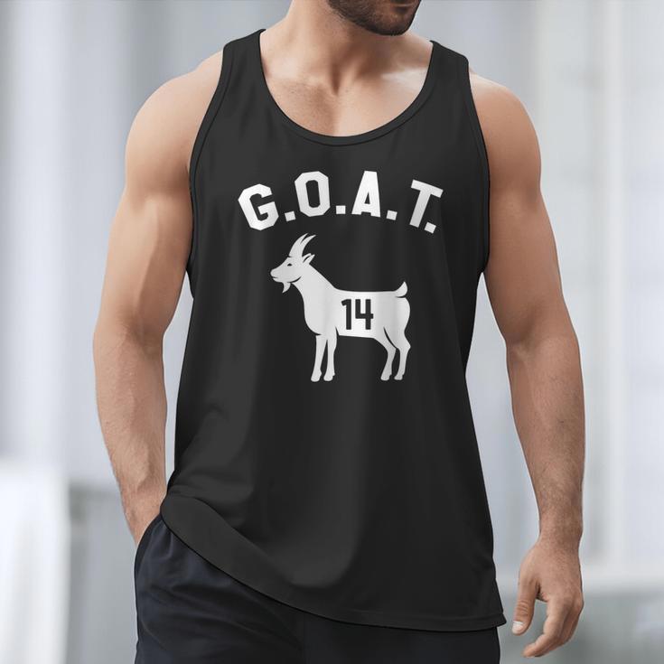 GOAT Number 14 Greatest Of All Time Dad Joke Men Tank Top
