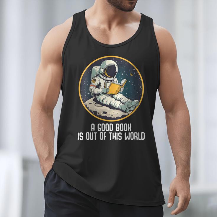 Good Book Is Out Of This World Space Reading Lover Men Tank Top