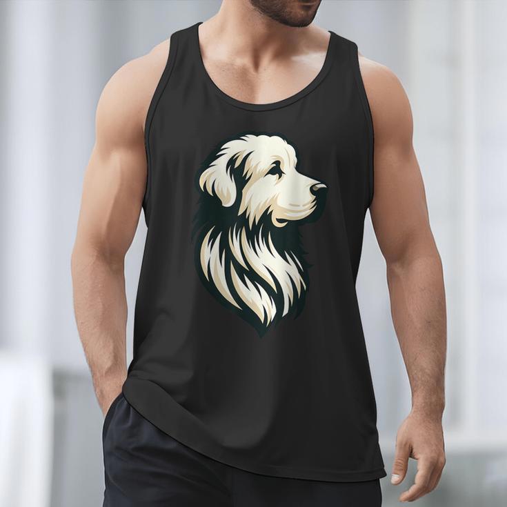 Great Pyrenees Pyr Minimalist Simple Dog Mom Dad Boys Girls Men Tank Top