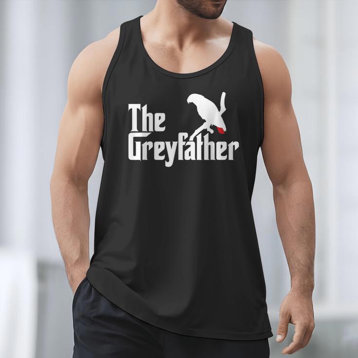 The Greyfather African Grey Parrot Lovers Bird's Dad Men Tank Top