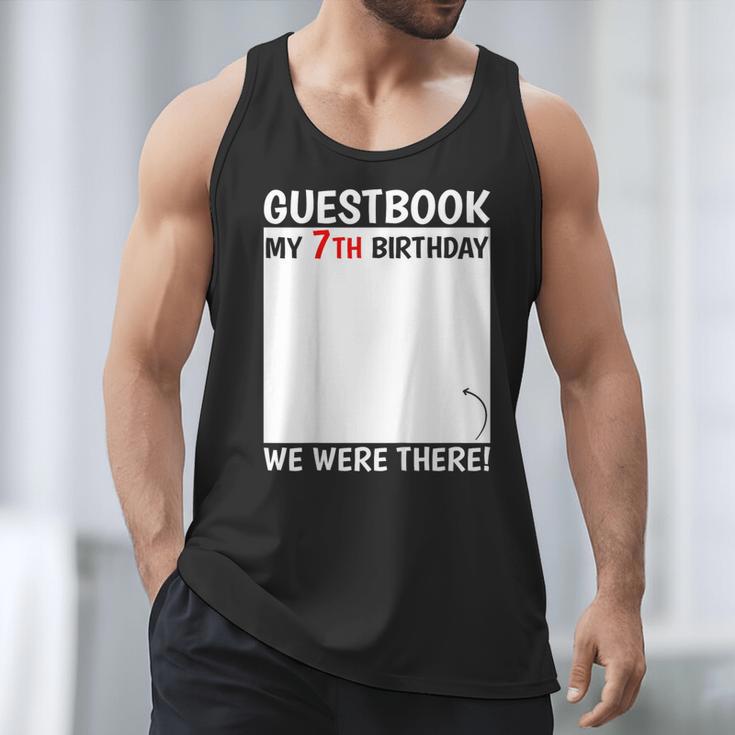 Guestbook 7th Birthday 7 Year Old Born 2018 Bday Men Tank Top