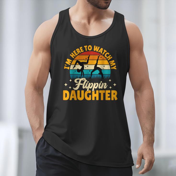 Gymnastics Mom Dad I'm Here To Watch My Flippin' Daughter Men Tank Top