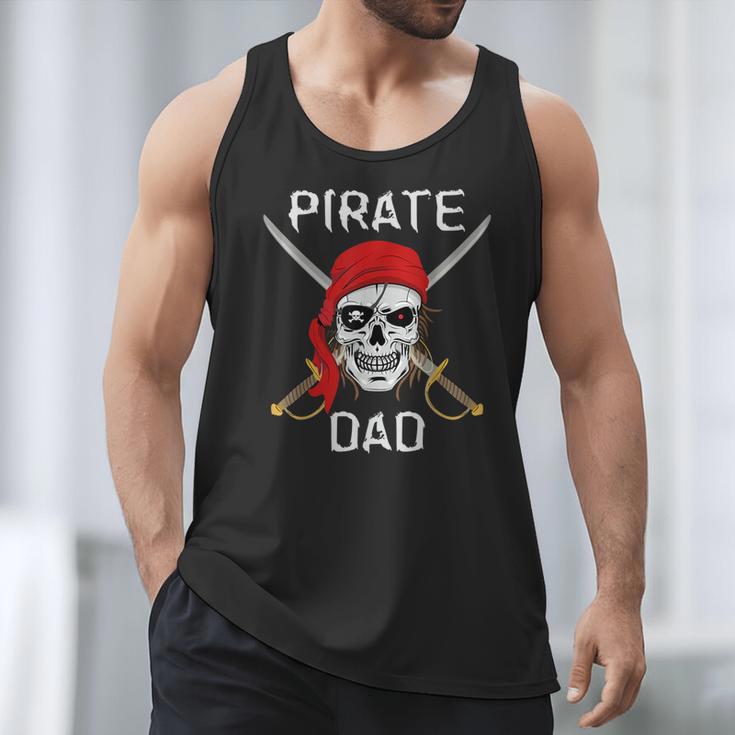 Halloween Pirate Skull Apparel Pirate Dad V-Neck Short Sleeve Cotton 100 T-Shirt Small Men Tank Top