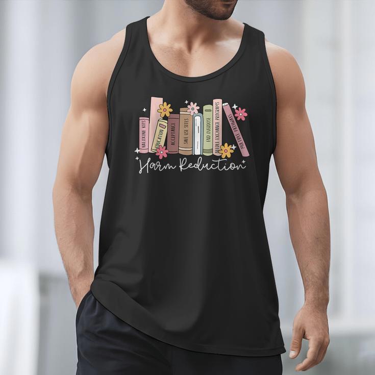 Harm Reduction Floral Book Overdose Awareness Nurse Men Tank Top