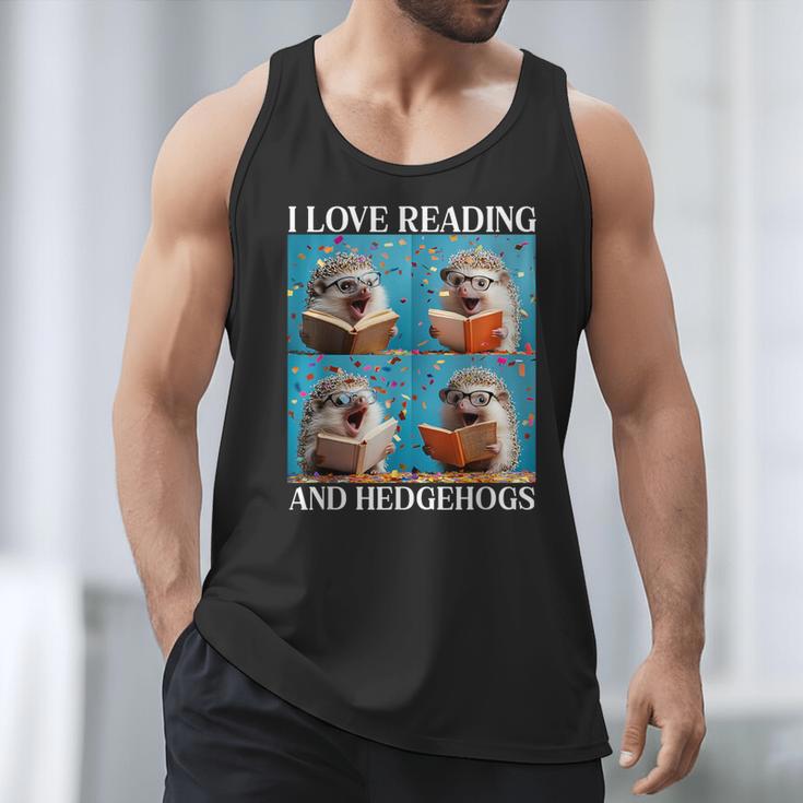 Hedgehog Love Reading And Hedgehogs Child Book Lover Men Tank Top Hedgehog Love Reading And Hedgehogs Child Book Lover Men Tank Top