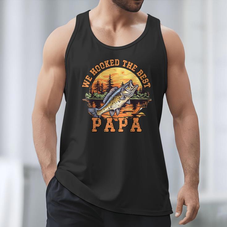 We Hooked The Best Papa Ever Fishing Dad Papa's Day Men Tank Top