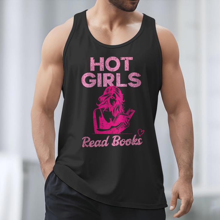 Hot Girls Read Books Cute Book Reader Women Men Tank Top