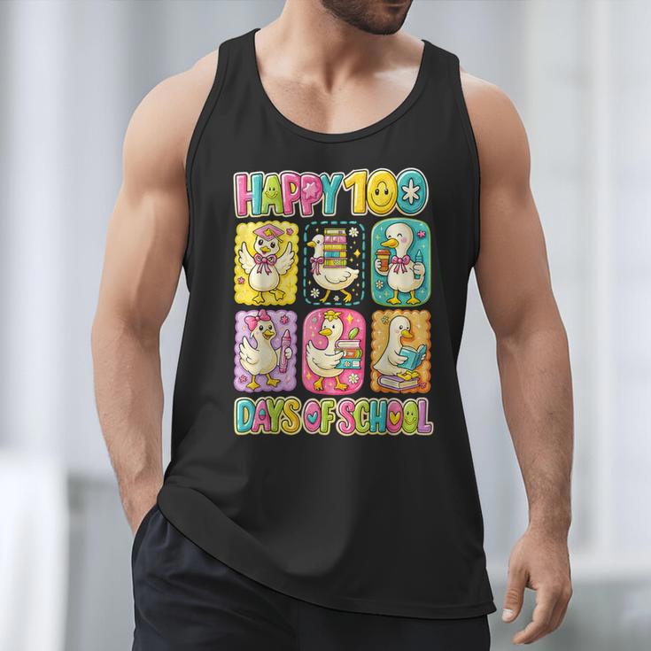 HUGvyn Happy 100 Days Of School Teacher Goose Preppy Books Men Tank Top