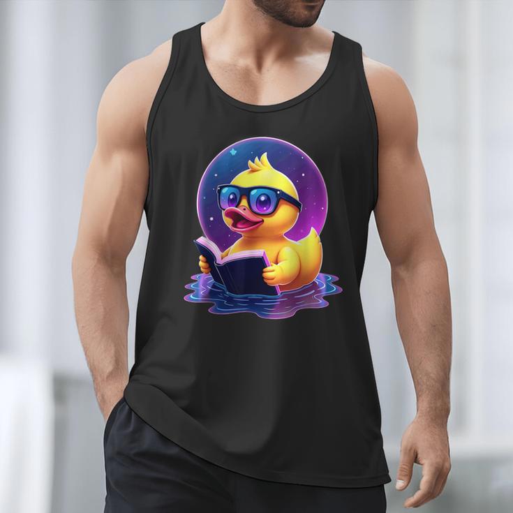 Humor Rubber Duck Reading Book Men Tank Top Humor Rubber Duck Reading Book Men Tank Top