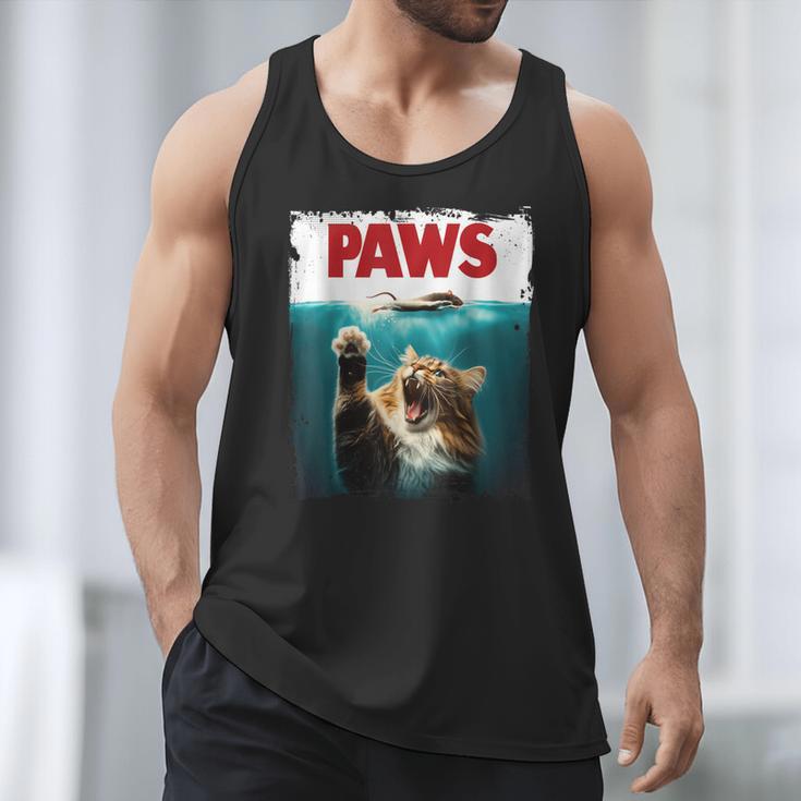 Humorous Paws Parody Cat Mouse For Cat Lover Cat Mom Cat Dad Men Tank Top