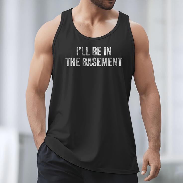 I'Ll Be In The Basement Dad Husband Saying Vintage Men Tank Top