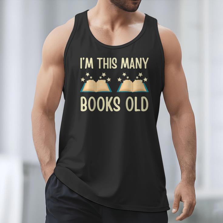 I'm This Many Books Old Read Book 2nd Birthday 2 Years Old Men Tank Top