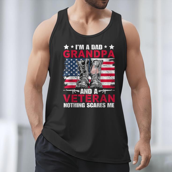 I'm A Dad Grandpa And Veteran Papa Grandpa Fathers Day Men Men Tank Top