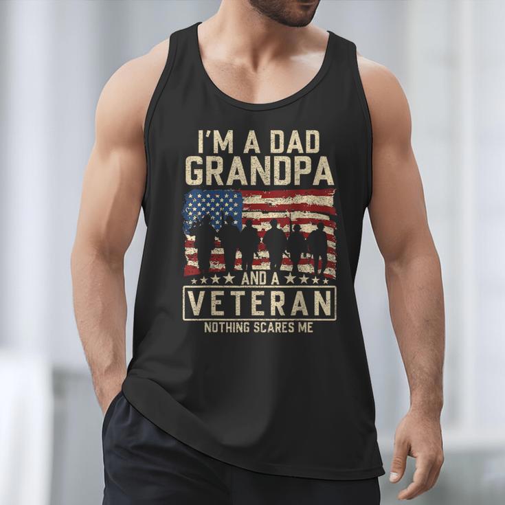 I'm A Dad Grandpa And Veteran Patriotic US Flag Veterans Day Men Tank Top