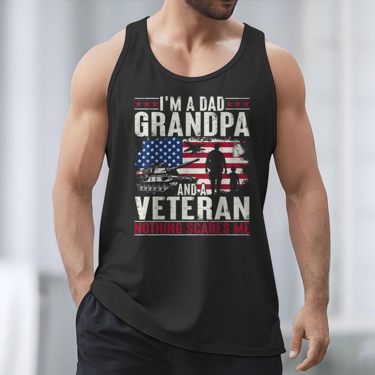 I'm A Dad Grandpa And Veteran Retro Papa Grandpa Men Tank Top I'm A Dad Grandpa And Veteran Retro Papa Grandpa Men Tank Top