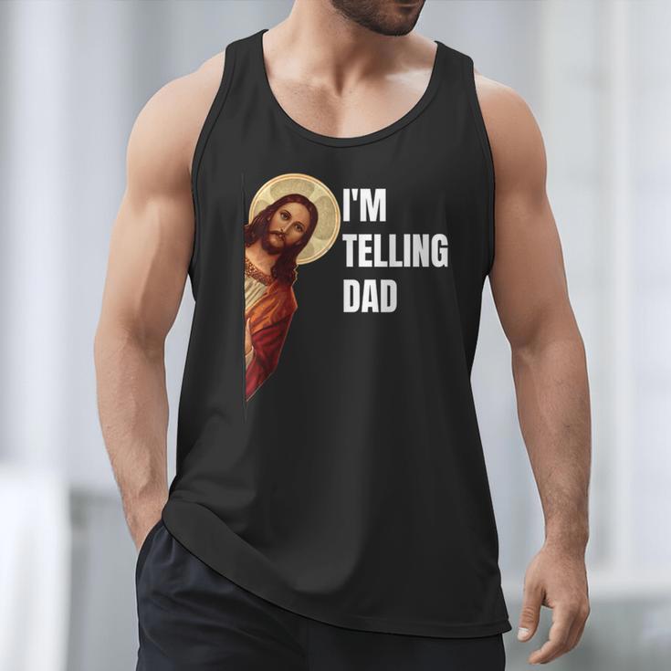 I'm Telling Dad Religious Christian Jesus Meme Men Tank Top