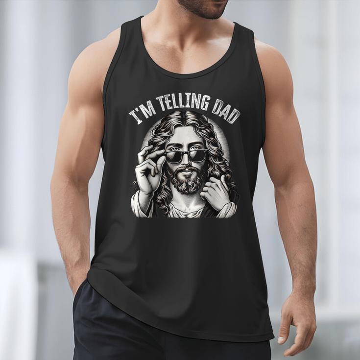 I'm Telling Dad Saying Religious Christian Jesus Meme Men Tank Top