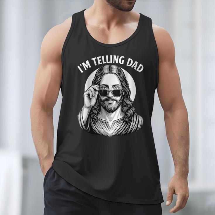 I'm Telling Dad Shirt Religious Christian Jesus Meme Men Tank Top