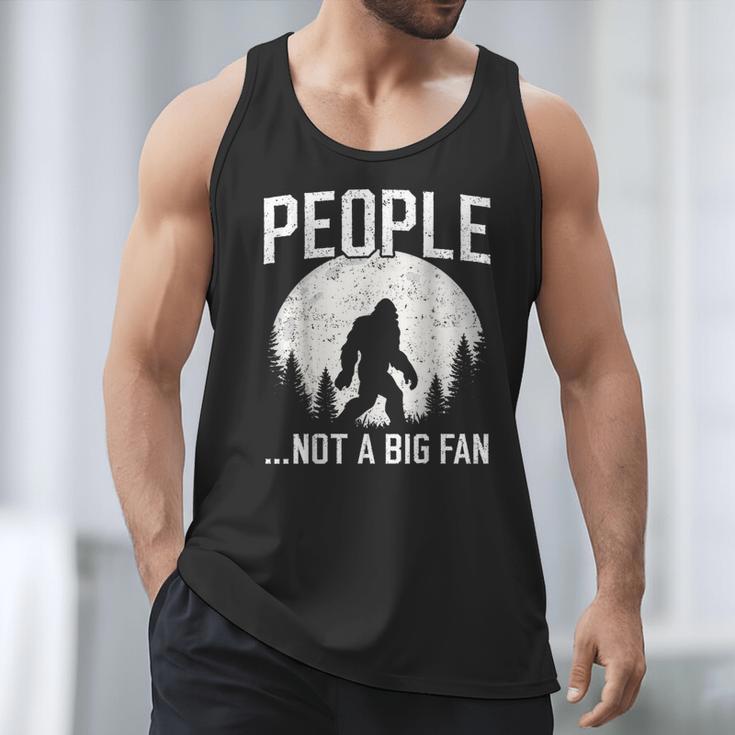 Introvert Bigfoot People Not A Big Fan Dad Joke Men Tank Top