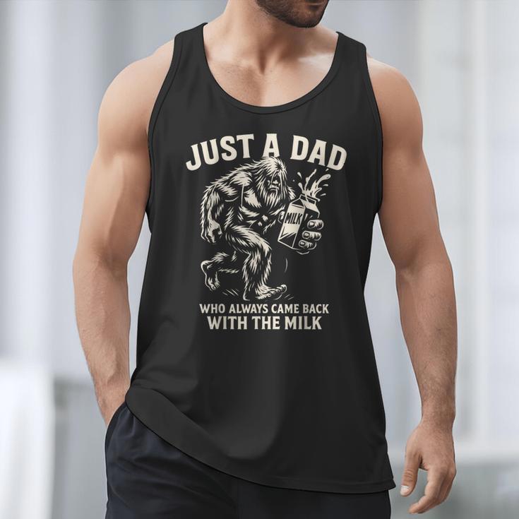 Just a Dad Who Always Came Back With The Milk Shirt Bigfoot Men Tank Top Just a Dad Who Always Came Back With The Milk Shirt Bigfoot Men Tank Top