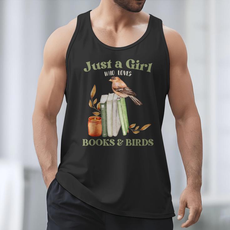 Just a Girl Who Loves Books And Birds Book Reading Bird Love Men Tank Top