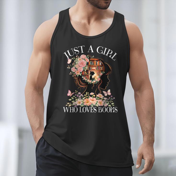 Just A Girl Who Loves Books Book Lover Reading For Women Men Tank Top