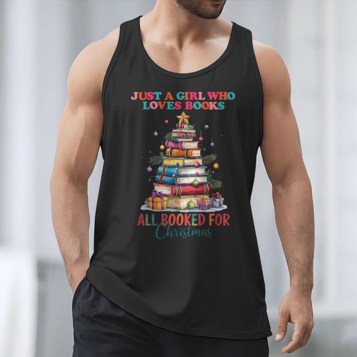 Just a Girl Who Loves Books All Booked For Christmas Men Tank Top Just a Girl Who Loves Books All Booked For Christmas Men Tank Top