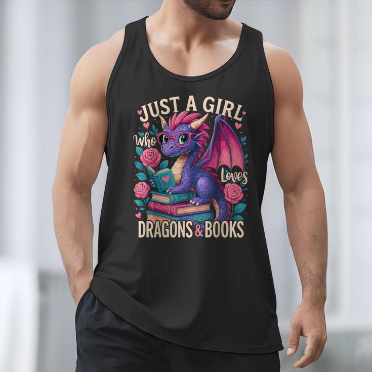 Just a Girl Who Loves Dragons And Books Dragon Men Tank Top