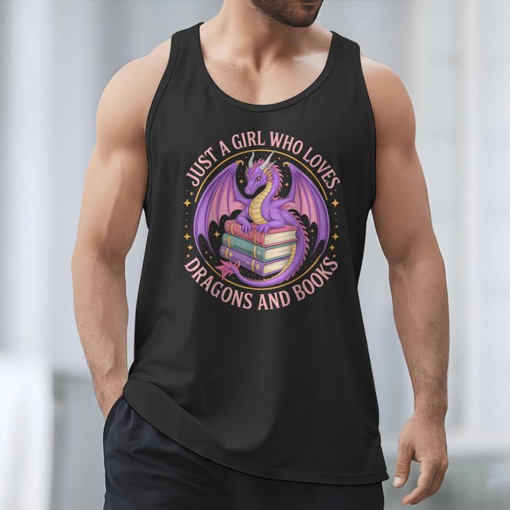 Just A Girl Who Loves Dragons And Books Fantasy Dragon Men Tank Top