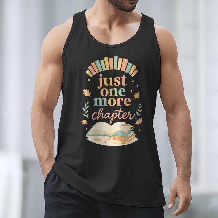 Just One More Chapter Cozy Book Lover Reading & Coffee Men Tank Top