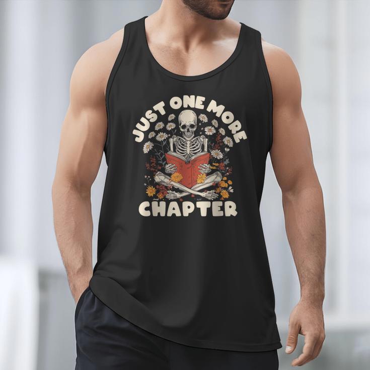 Just One More Chapter Skeleton Reading Book Lover Men Tank Top Just One More Chapter Skeleton Reading Book Lover Men Tank Top