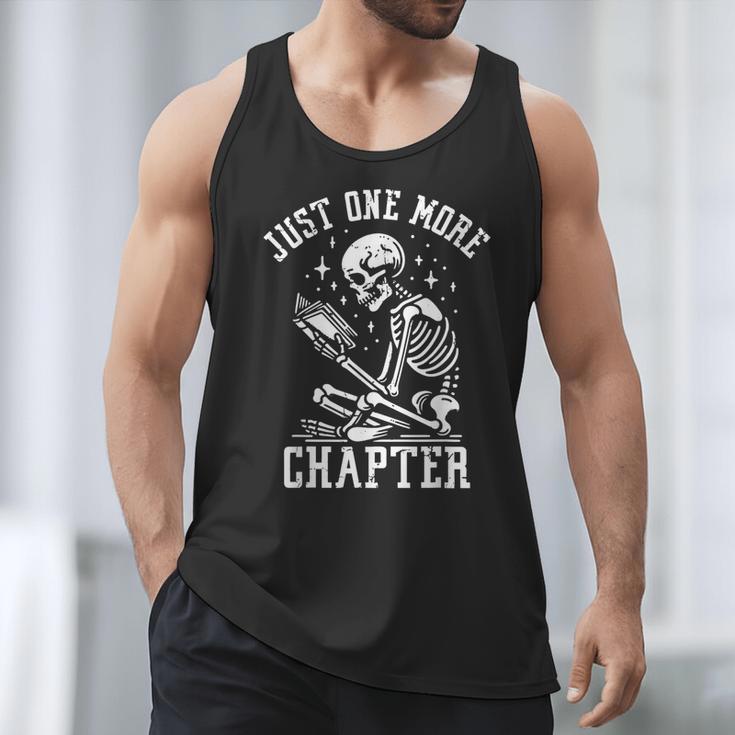 Just One More Chapter Skeleton Reading Book Men Tank Top Just One More Chapter Skeleton Reading Book Men Tank Top